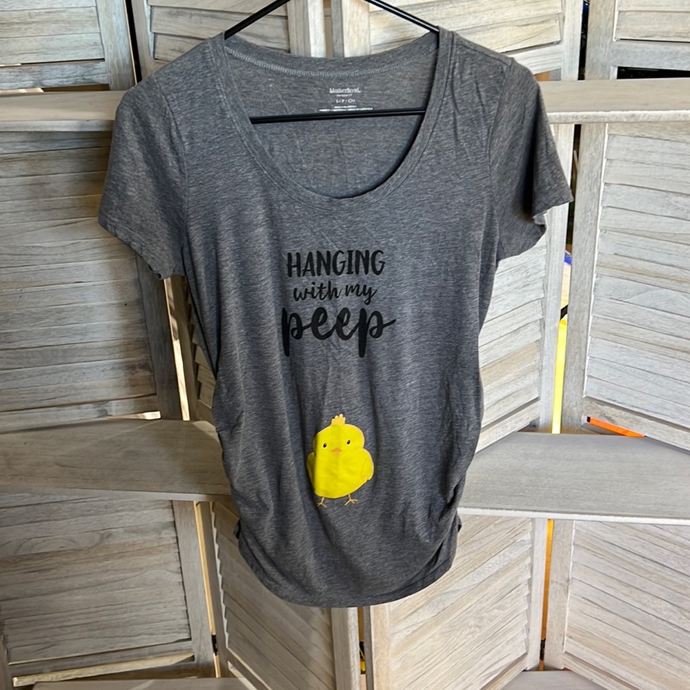 Easter “Hanging with my peeps” Motherhood Maternity Small top